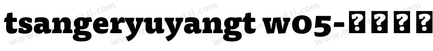 tsangeryuyangt w05字体转换